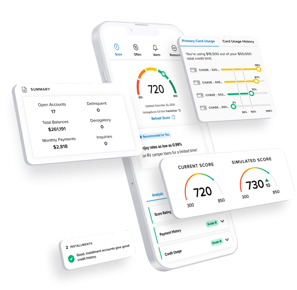 First Merchants Bank Credit Score Feature on the new mobile app.