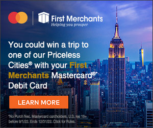 Click here for a First Merchants Debit Card Offer