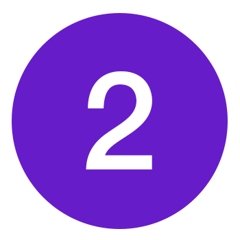 Zelle graphic with purple circle and the number 2