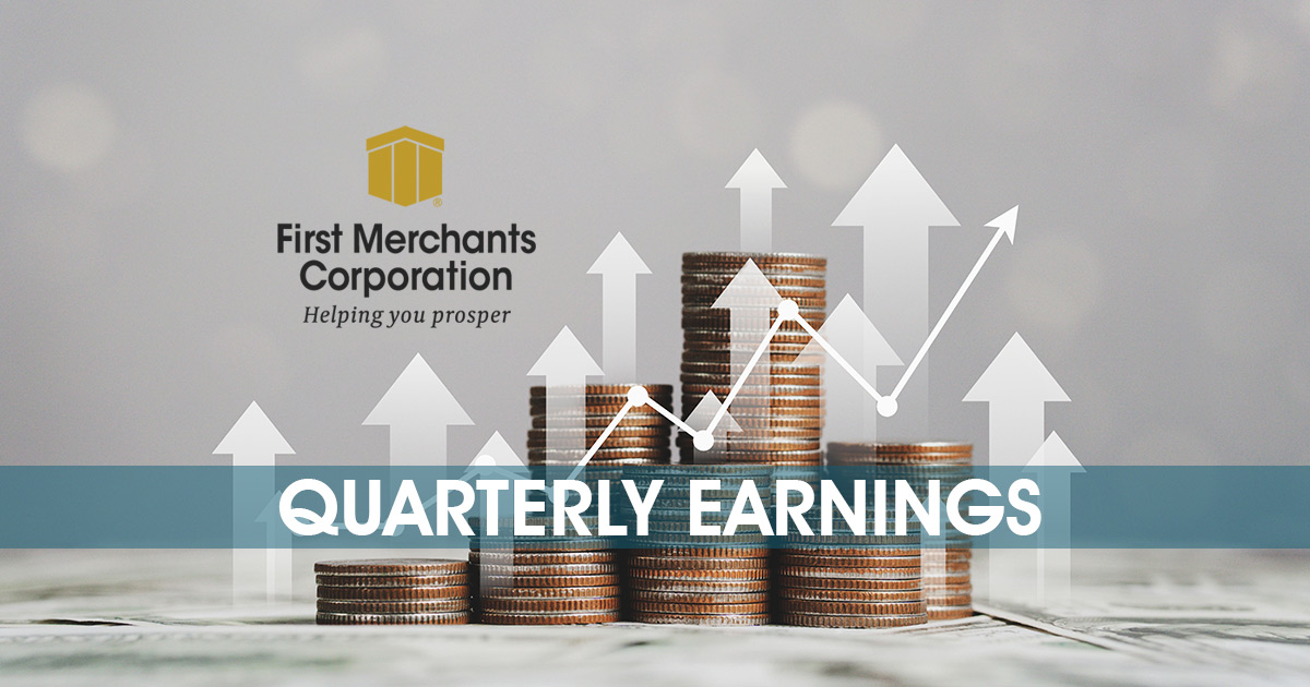 FMB Quarterly Earnings Graphic with Coins and Arrows Showing Money Growth