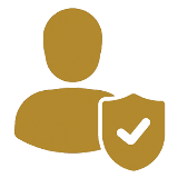 Person with Protection  Shield Icon