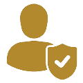 Person with Protection  Shield Icon