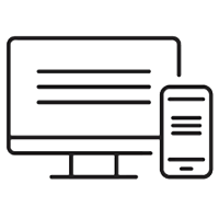 Online and Mobile Banking  graphic representation