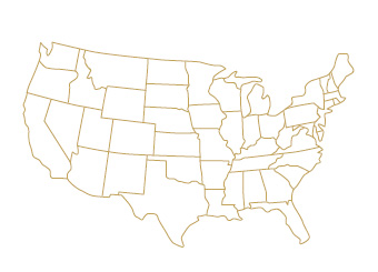 Map of the United Sates graphic