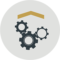 First Merchants Gears Icon graphic