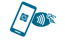 SamSungHover Illustration of Samsung Pay authorizing payment with your fingerprint